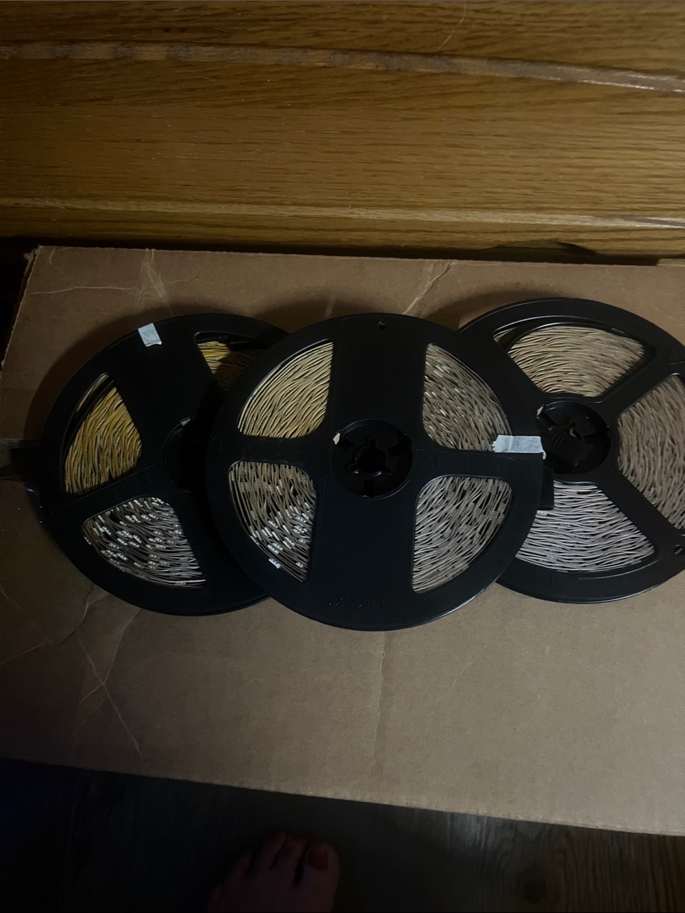 Lot of 3 LED Strip Light Rolls – 24V (6x10mm) – NO POWER ADAPTERS”.